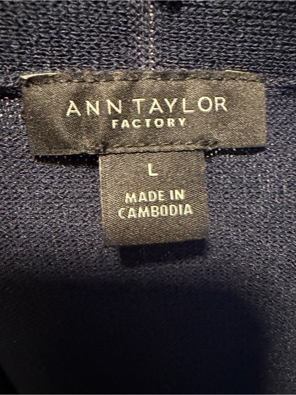 Ann Taylor Factory Navy Open-Front Cropped Cardigan Jacket - Picture 5 of 5